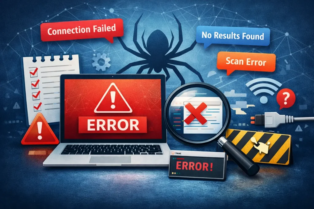 SpiderFoot Errors